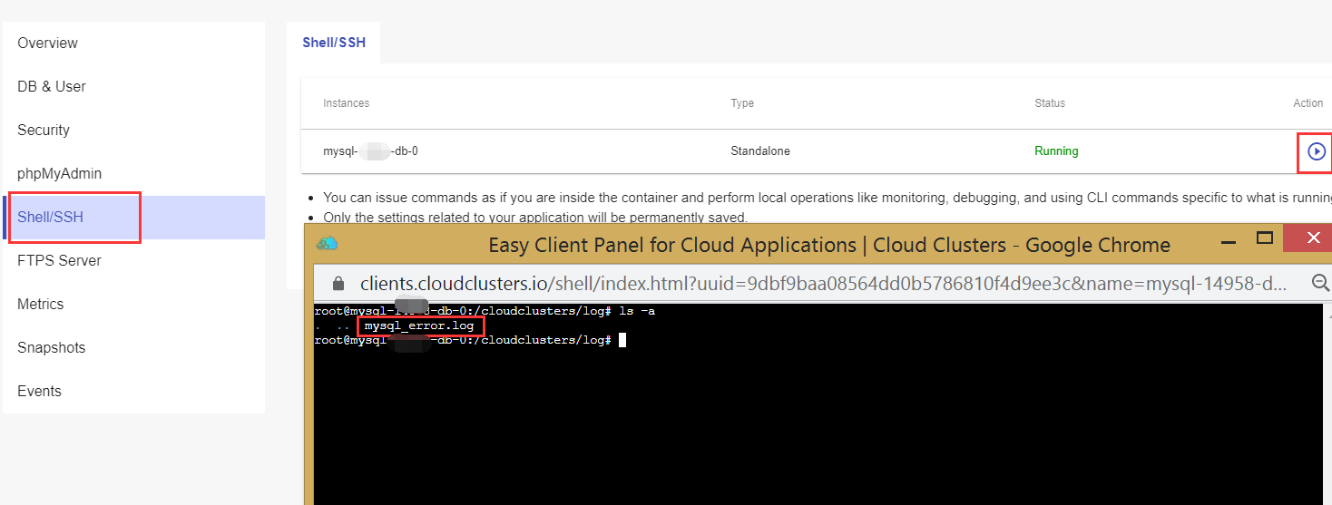 Check MySQL logs